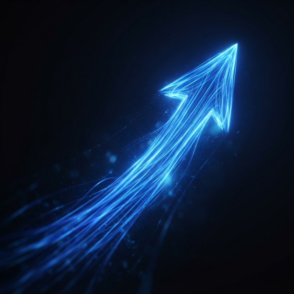 Abstract upward growth visualization